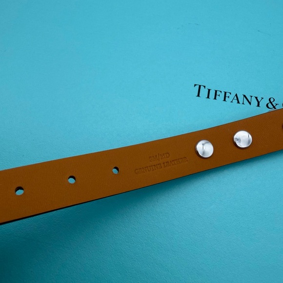 Tiffany & Co. Black New Narrow black Leather Bracelet in S/M sterling silver - Picture 11 of 11